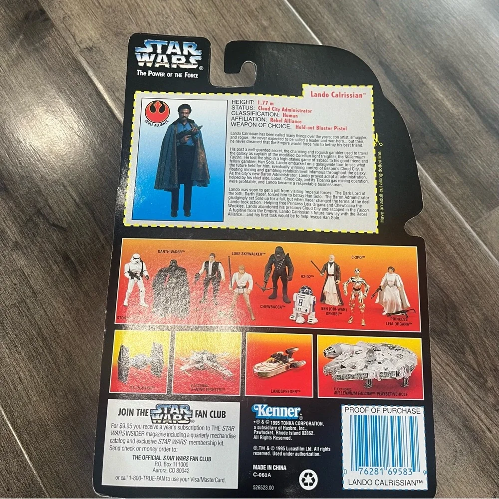 1995 Kenner Star Wars POTF Red Card Princess Leia Organa 3.75